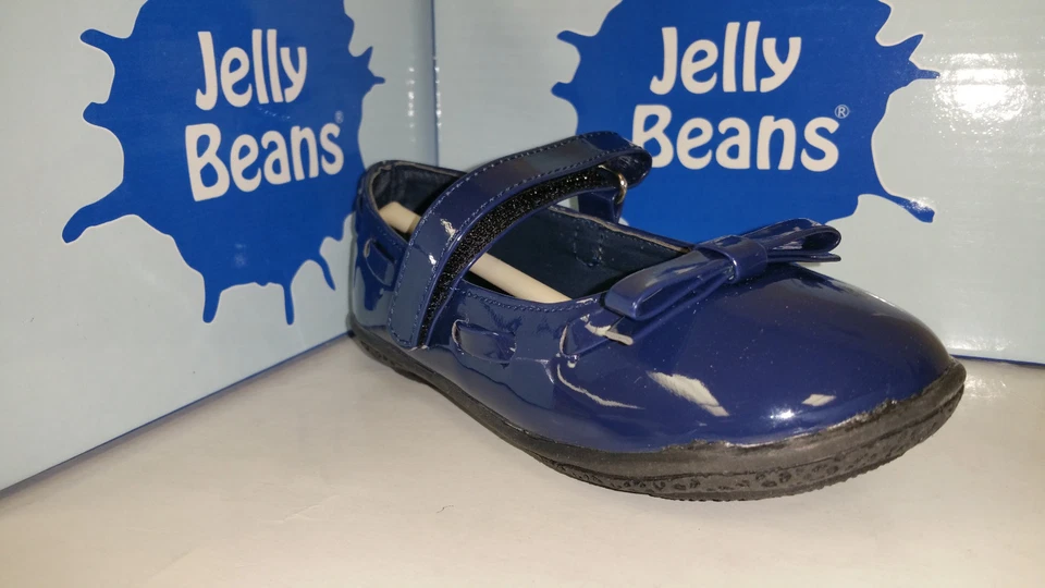 Zapatos para niñas pequeñas Jelly Beans Nada negros/negros PT/azul marino talla 4-8 Foto 2 de 3
