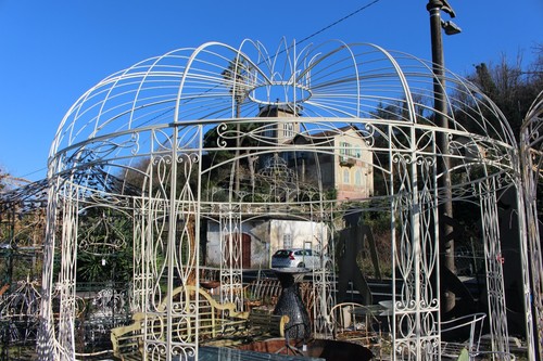 GAZEBO ROTONDO IN FERRO BATTUTO A MANO - ARTIGIANALE!!! 4,5MT. - Foto 3 di 5