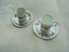 2 SETS OF VINTAGE DEMI-TASSE ENGLISH FINE BONE AND TRANSLUCENT CHINA — photo 1