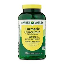 Spring Valley Standardized Extract Turmeric Curcumin Vegetarian Capsules- 500 mg