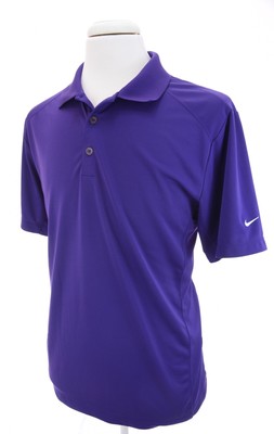 Nike Golf Tour Performance Mens Dri-Fit Purple Polo Shirt Embroidered Logo Sz L | eBay