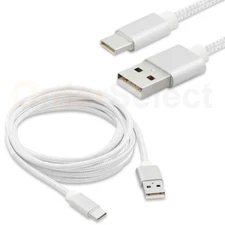 USB Type C 10FT Braided Nylon Charger Data Cable Cord for Android Cell Phone