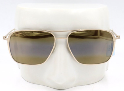 New Maui Jim BEACHES Satin Gold Bronze Asian Fit Sunglasses H541N-16A $379