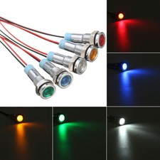 12V 6mm LED Indicator Light Dash Dashboard Panel Warning Pilot Lamp Accessories