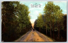 Postcard Sweet Home Pike, Horse Carriage, Little Rock Arkansas Posted