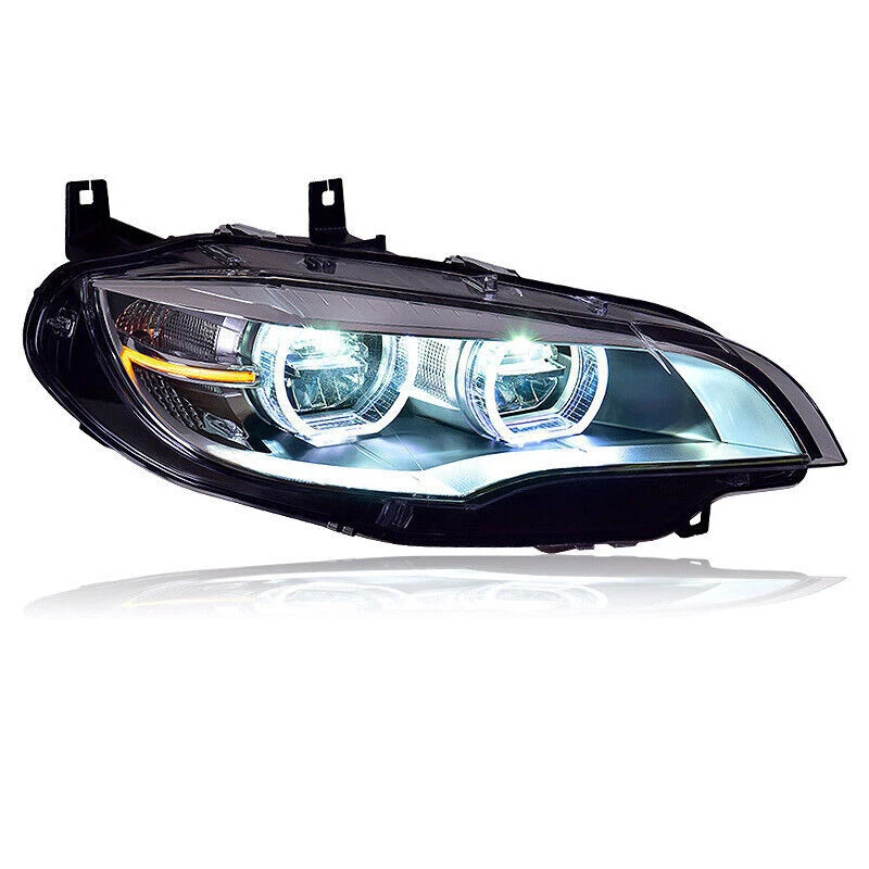✅Juego de montaje de faros LED luces de señal de giro para BMW X6 E71 2008-2014 actualización Foto 2 de 4