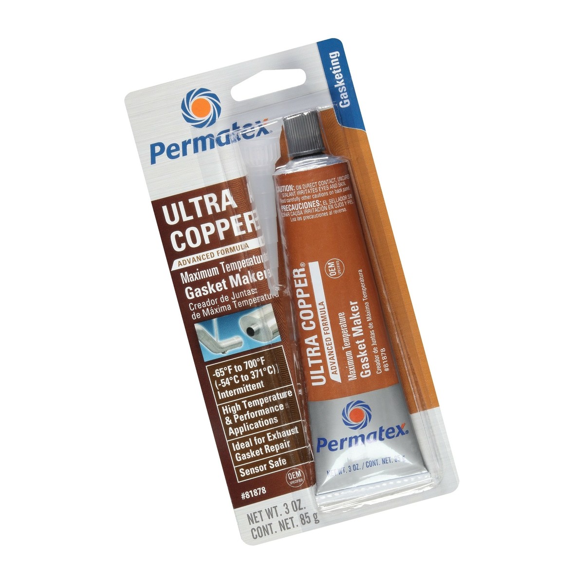 Permatex 81878 Ultra Copper Maximum Temperature RTV Silicone