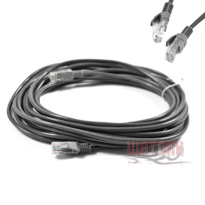50FT CAT5 CAT5E RJ45 ETHERNET LAN NETWORK PATCH CABLE GREY WIRE MALE CONNECTOR