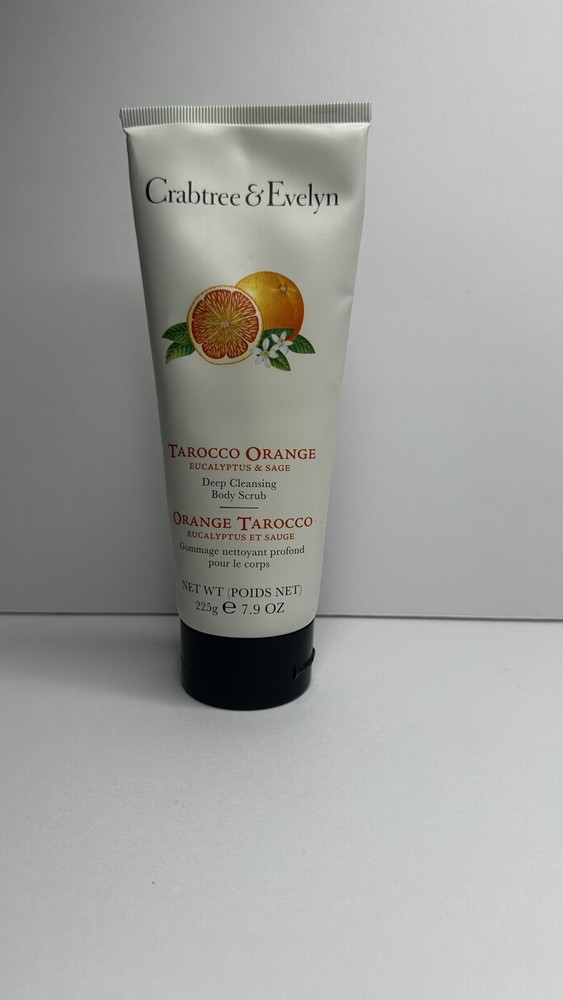 Crabtree & Evelyn Tarocco Orange Body Scrub Eucalyptus Sage 7.9oz Full Size(D52)