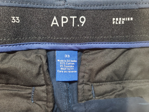 6-Pocket Men Apt 9 Premier Flex Comfort Waist Cargo Short Blue Sz 33 NWT Stretch - Picture 4 of 4