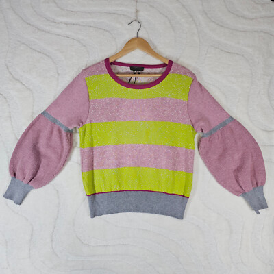 Lundgaard Ballonärmel Pullover Gr. Medium M 100% Bio Baumwolle Danish Design