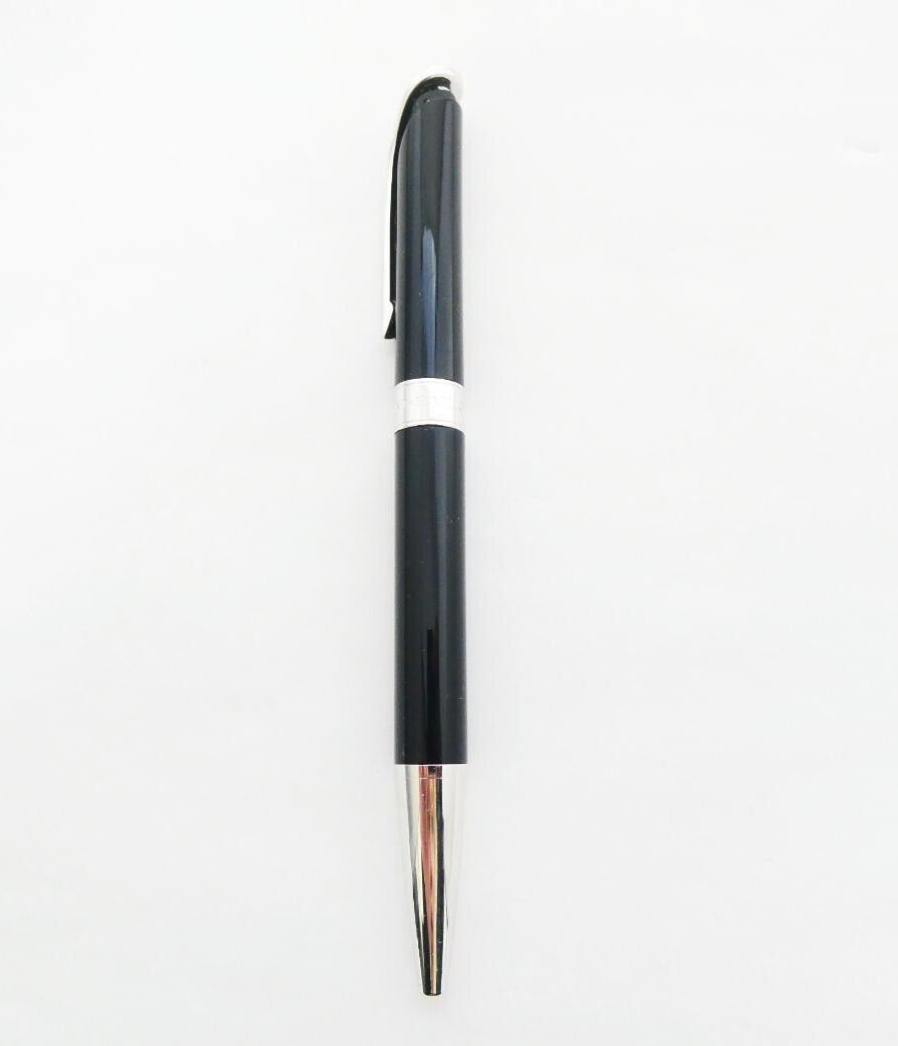 BVLGARI Black/Silver Ballpoint Pen BP853117 SV925 wz/Box