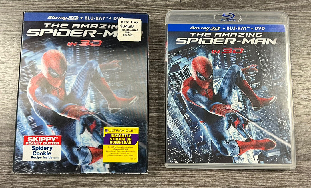 The Amazing Spider-Man - Blu Ray 3D + Blu Ray + DVD - w The Amazing Spider-Man - Blu Ray 3D + Blu Ray + DVD - w