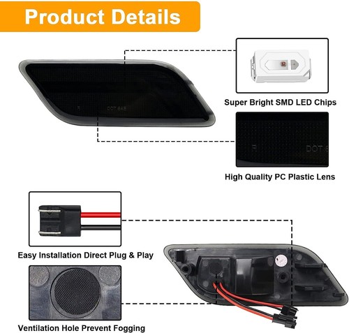 For 10-13 Mercedes E Class W207 C207 E350 E550 2Door Amber LED Side Marker Light - Picture 7 of 14