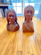 2 x VINTAGE / Antique Arol WOOD CARVING