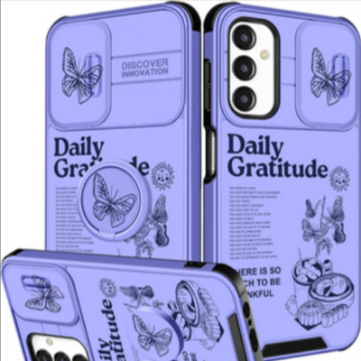 Samsung Galaxy A14 5G Hülle - Süßes Schmetterling Design, Kamera Cover & Ring Halter