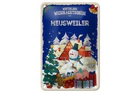 Blechschild WeihnachtsgrüßE Heusweiler Geschenk Deko Schild 12X18 Cm