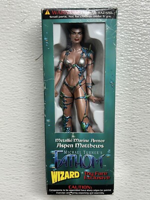 Wizard 1999 Fathom Aspen Matthews Signed Autograph Clayburn Moore Action  Figure