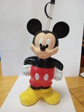 Vintage Mickey Mouse Large Plastic Cup W/Straw barely used