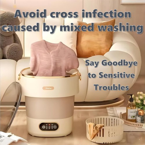 15L Portable Washing Machine - Lightweight Mini Washer for Apartments & Travel - Picture 8 of 8