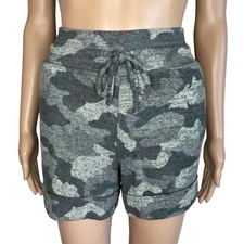 Active Life Army Green High Rise Pull On Lounge Drawstring Shorts w/ Pockets