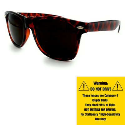 #ad Super Dark Tortoise Sunglasses Cat 4 Maximum Tint for Sensitive Eyes $9.99