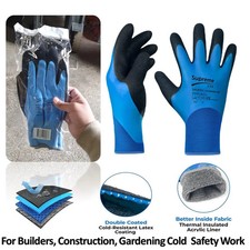 Waterproof Work Gloves Fully Latex Coated Safety Builders Construction Gardening