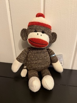 GANZ Webkinz Sock Monkey Knit Plush HM747 with Sealed Code 2007