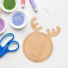  Mosaic Bases: Bamboo Coasters DIY Mosaic Tiles Craft Tray Christmas Deer Shaped