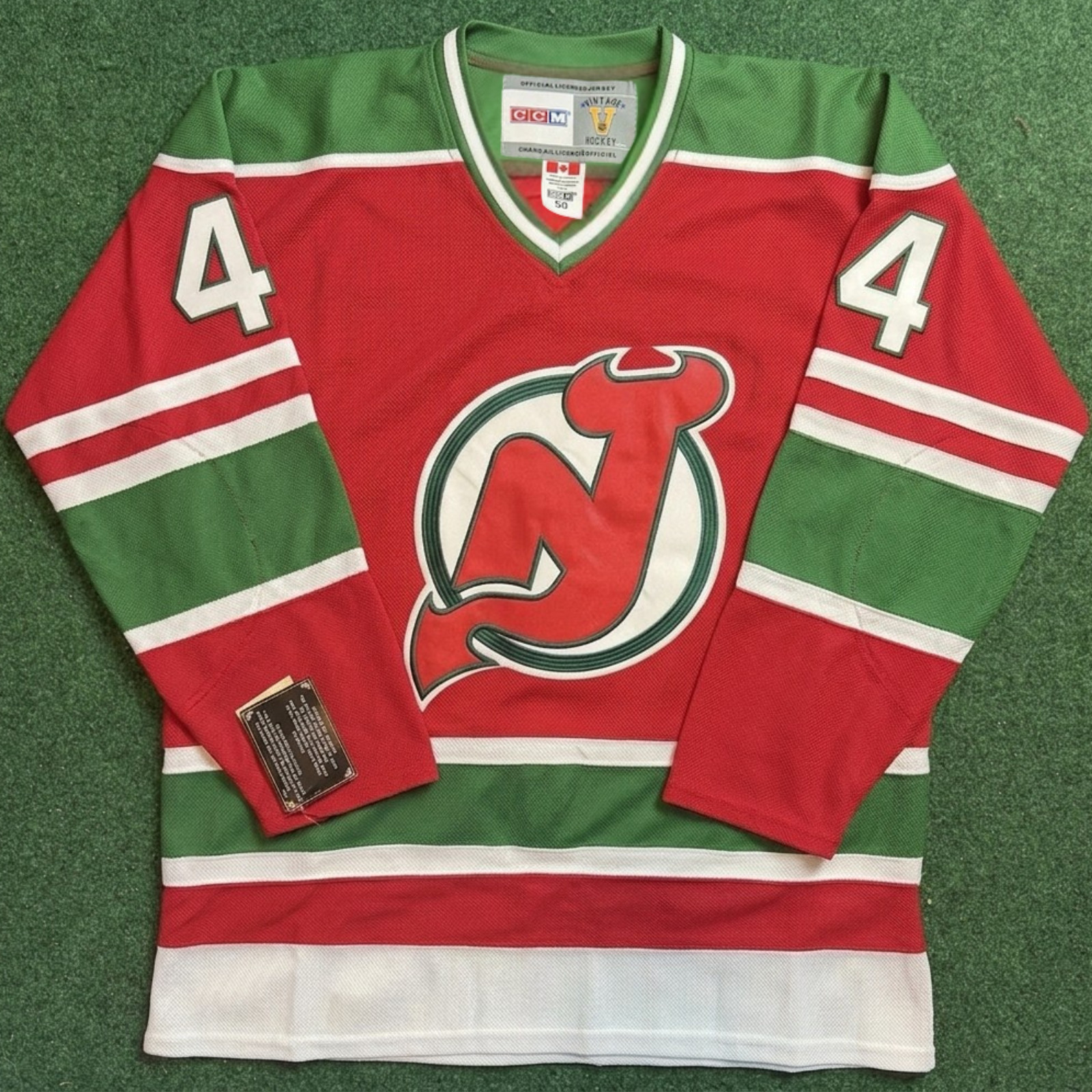 Scott Stevens New Jersey Devils Red & Green  Throwback CCM NHL Jersey