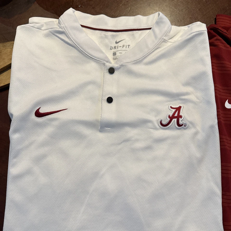 2 camisetas Nike para hombre Alabama Crimson Tide fútbol americano golf polos XL  Foto 3 de 4