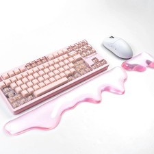 Ergonomic Gel Wrist Rest for Keyboard and Mouse, Pink Wrist Rest Set, Cute Wr...