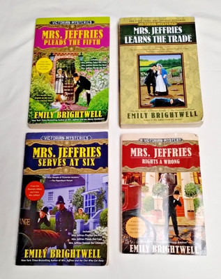 Mrs. Jeffries Series (Lot of 4) by Emily Brightwell Paperback Victorian Mystery