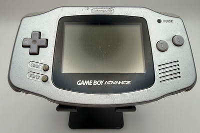 Gameboy Advance Grey AGB 001 tested and works well but has some wear on it. GBA
