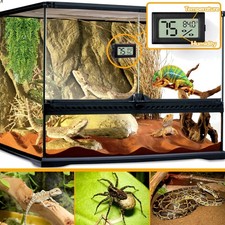 2 Pcs Rectangle Reptile Thermometer And Humidity Gauge For Bearded Dragon Acc... 2 Pcs Rectangle Reptile Thermometer And Humidity Gauge For Bearded Dragon Acc...