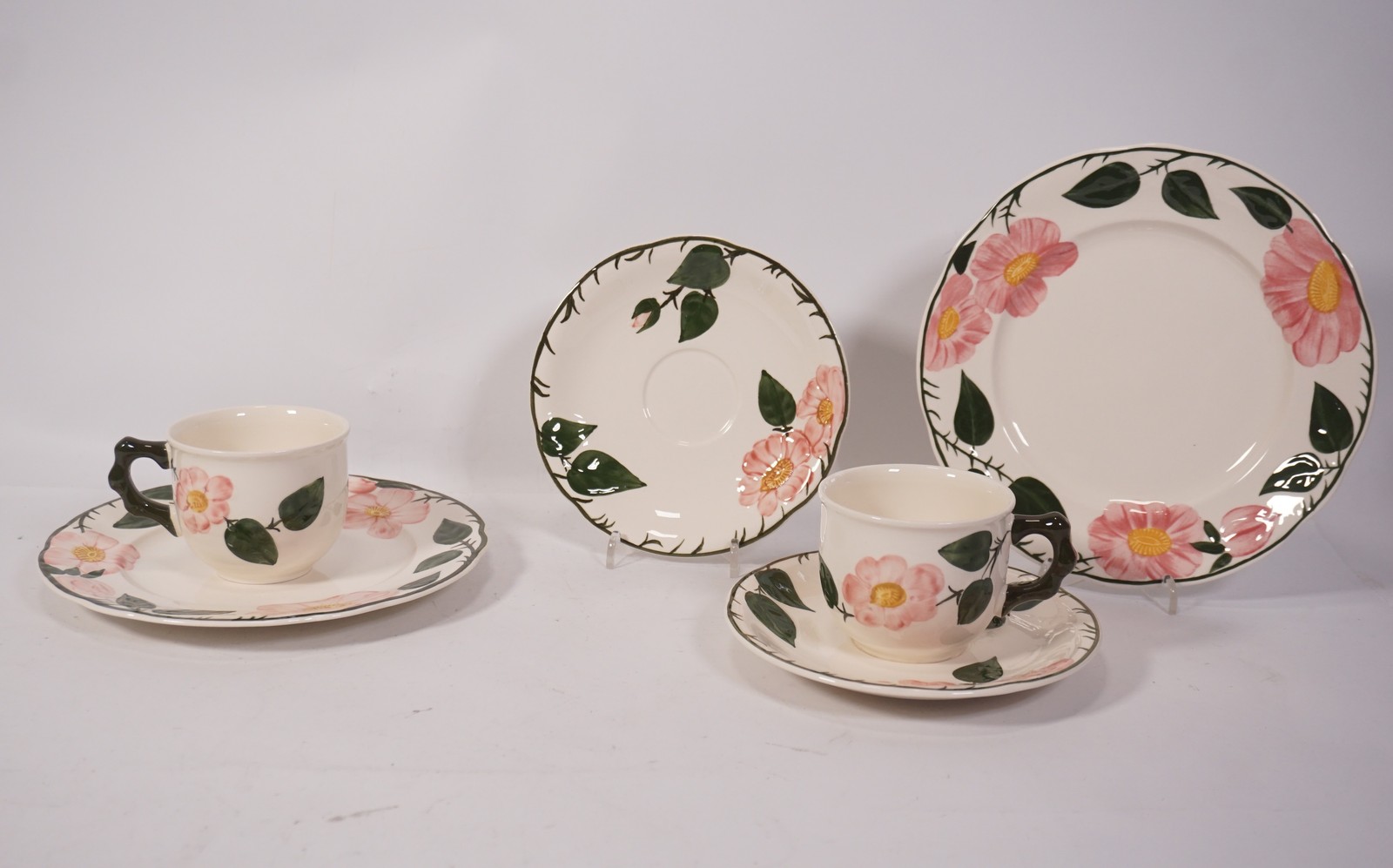 2x Villeroy & Boch Rosa Salvaje Café Tee-Gedecke Tazas Platillos Plato de Tarta