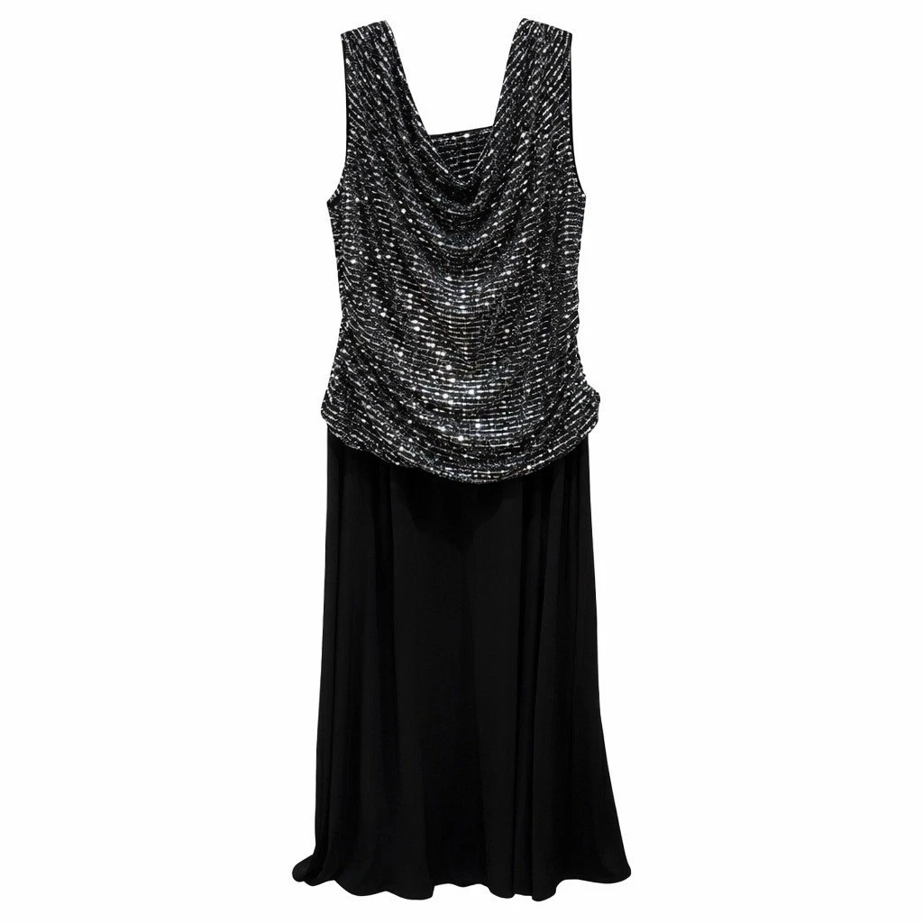 bohme black dress R & M RICHARDS SPARKLY COCKTAIL DRESS WITH BOLERO JACKET - WORN ONCE F –  Vintage Clothing & Fashions main image 1