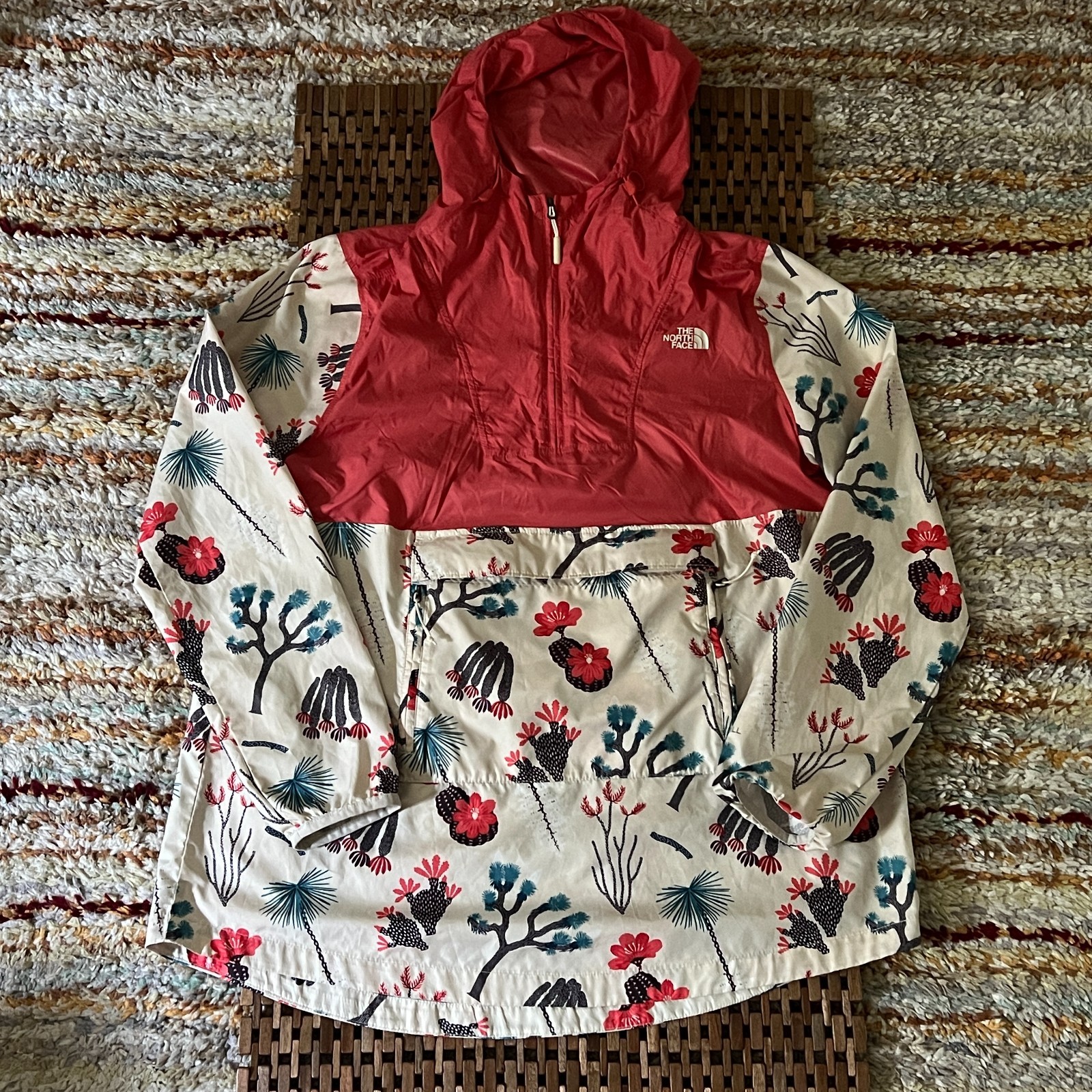 The North Face Cactus Graphic Print Anorak Windbreaker Jacket Women's Large L