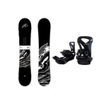 F2 Set Snowboard Blackdeck Schwarz + Sonic Pro Bindung Größen wählbar