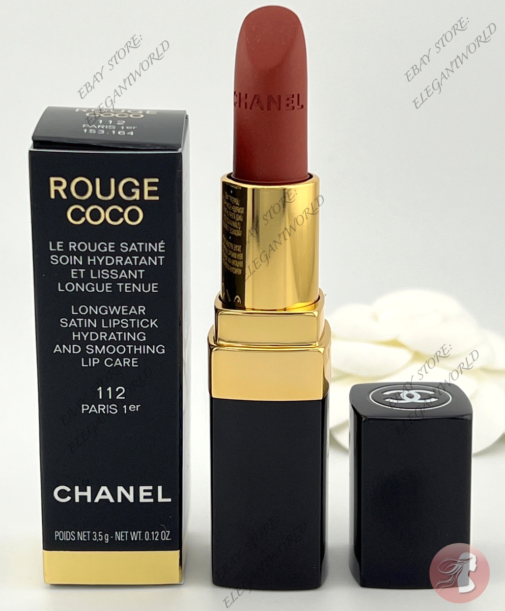 CHANEL Rouge Coco Hydrating 112 Paris 1 er, Longwear Satin