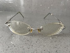 Marchon Eyeglasses Frames ONLY Tres Jolie 42 Shiny Palladium Rimless 50-18-130