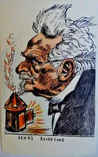 CPA - carte postale 1900 satirique  de Thug : Henri Rochefort-journaliste-auteur