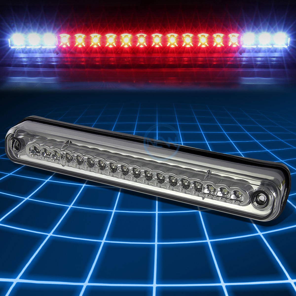 1994-1999 GMC Sierra Chevy Silverado Pickup Red LED 3rd Brake Light Cargo Lamp E - Foto 2