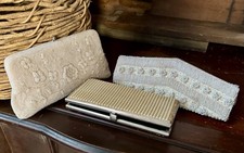 3 Vintage Beaded Evening Clutches / 1950 s - 1960 s Formal Handbags