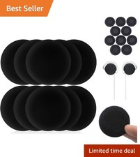 Comfort Plus 60mm Replacement Foam Ear Cushions - 10 Pack for Earbuds Headsets