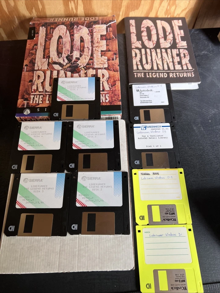 Lode Runner The Legend Returns Floppy Disk Sierra 1996 PC Big Box Windows CD ROM - Image 2 of 4