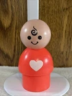 Vtg 1984 Fisher Price Jumbo Little People Baby Figure. 3.5"