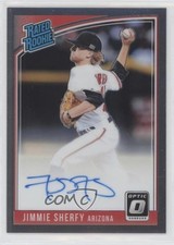 2018 Panini Donruss Optic Rated Rookie Signatures Jimmie Sherfy #RRS-JS Auto sh7