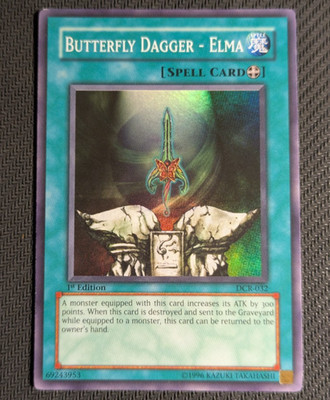 Yugioh Butterfly Dagger - Elma DCR-032 1st Edition Super Rare NM/M!