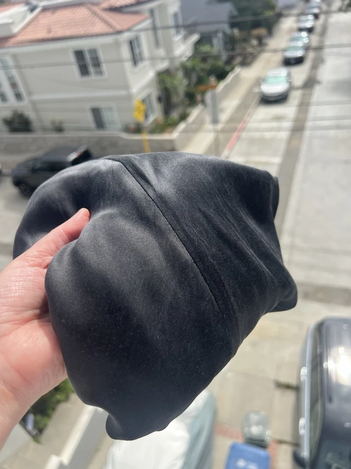 Vestido fluido vintage Y2K Twelfth St Cynthia Vincent negro seda bruja cambio L Foto 4 de 4